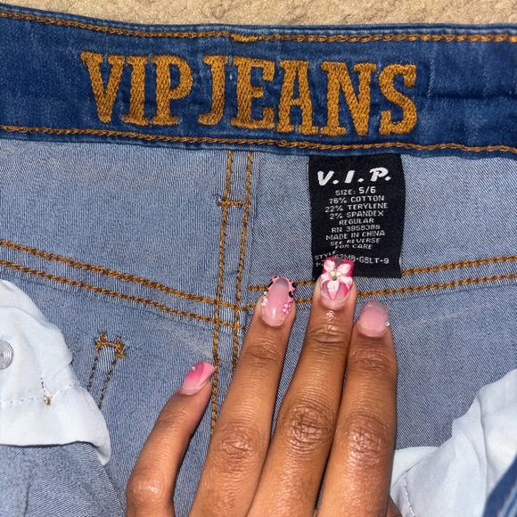 VIP Distressed Blue Jeans - Picture 2 of 3